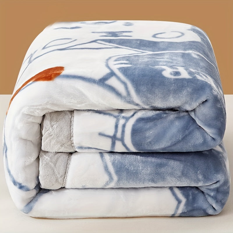 CozyCartoon Fleece Blanket - Soft and Happy