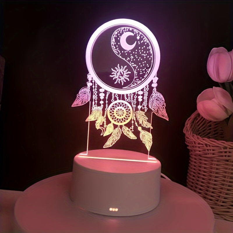 DreamCatcherGlow - 3D LED Night Light with USB