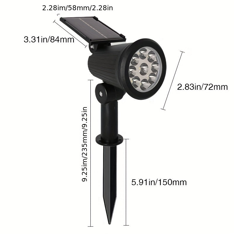 SolarLuxe Spotlight - Sustainable 9LED Garden Lighting
