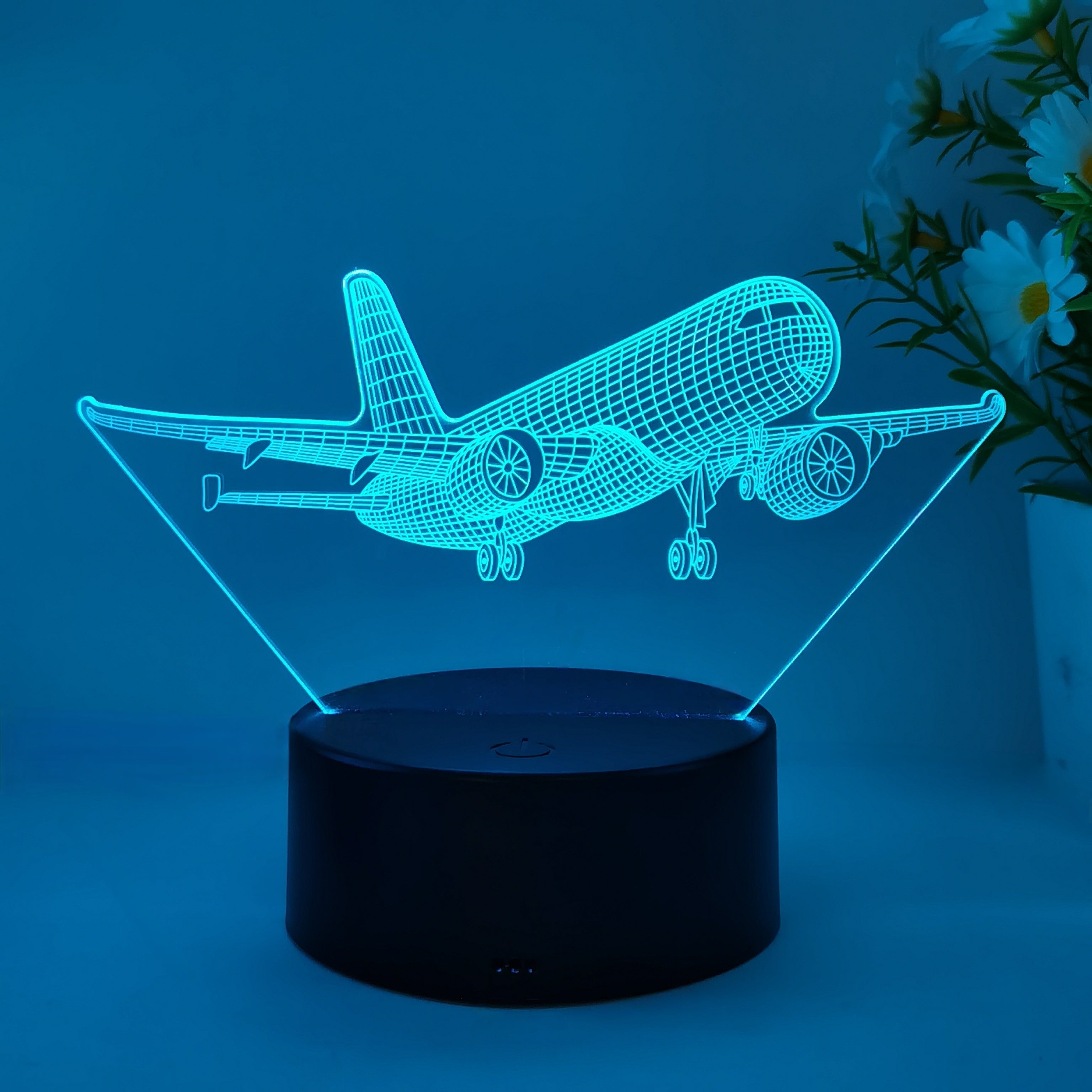 SkyGlow – 3D Flygplan LED Nattlampa med USB