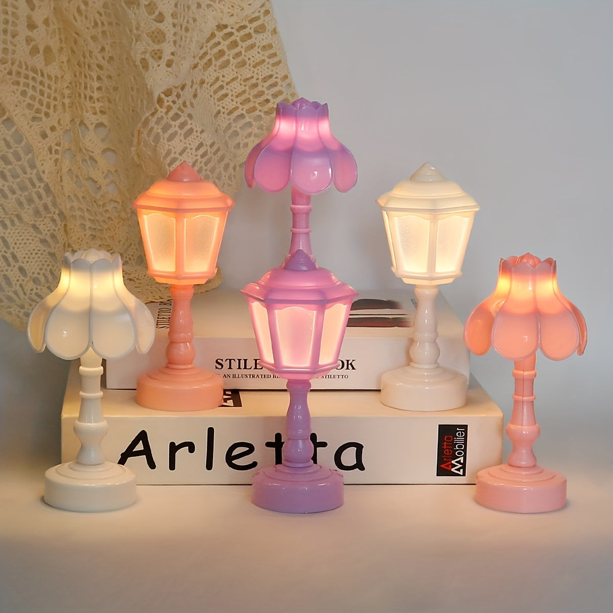 UmbrellaGlow - Vintage Mini Table Lamp with Charm