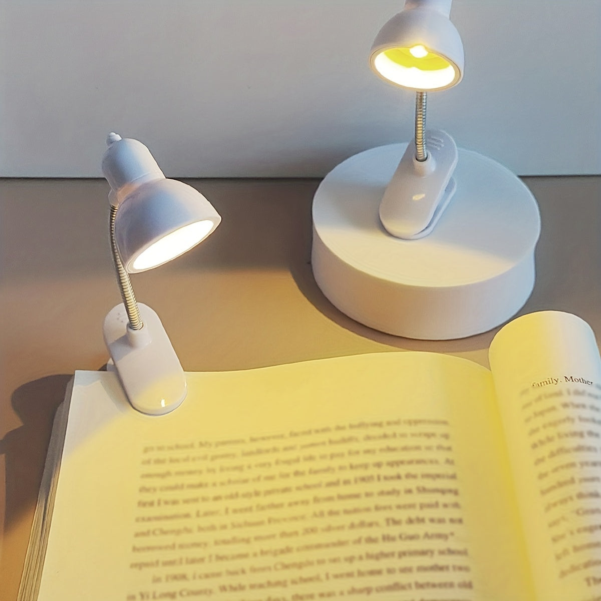 MiniGlow Lamp - Portable Clip-On Light for Reading