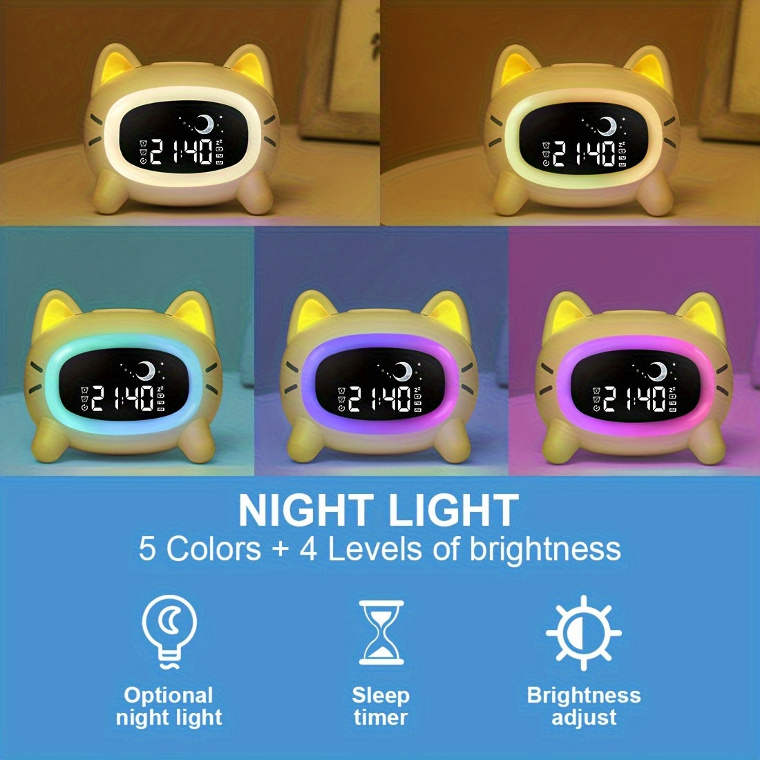 DreamClock – Alarm Clock with Night Light and Sound