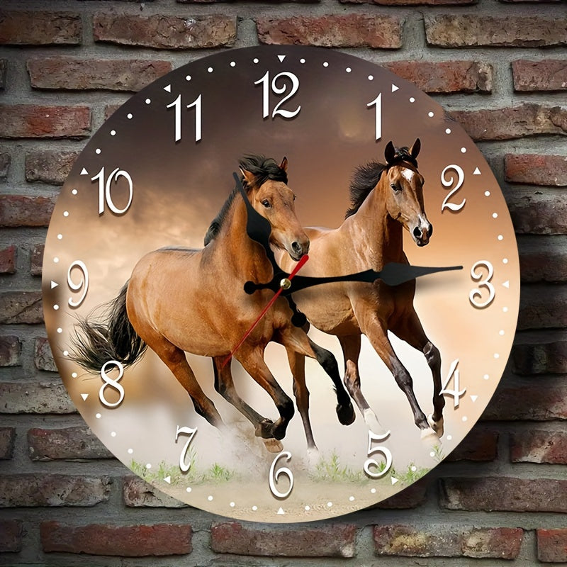GallopTime Clock – Elegant Horse Racing Wall Clock