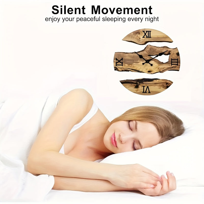 RustiqueClock – Natural Acrylic Wall Clock with Wood Look