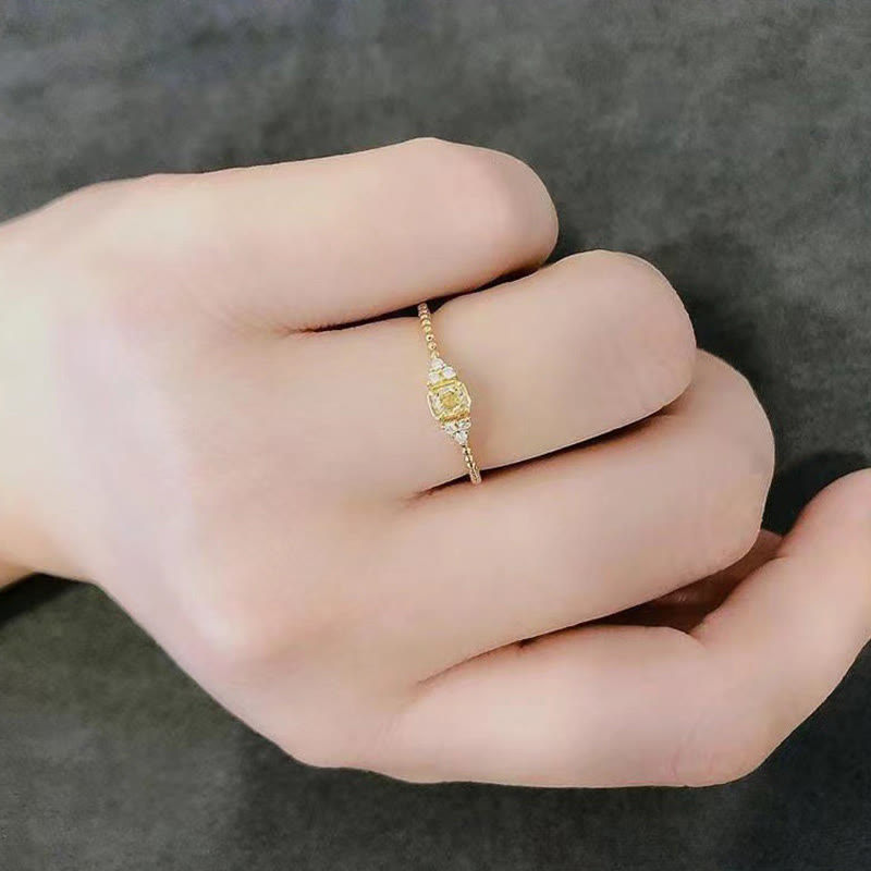 Refined Citrine Ring of Natural Origin - Alina