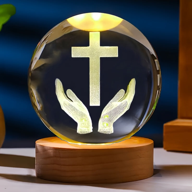 CrystalGlow Lamp - Elegant 3D Crystal Night Light