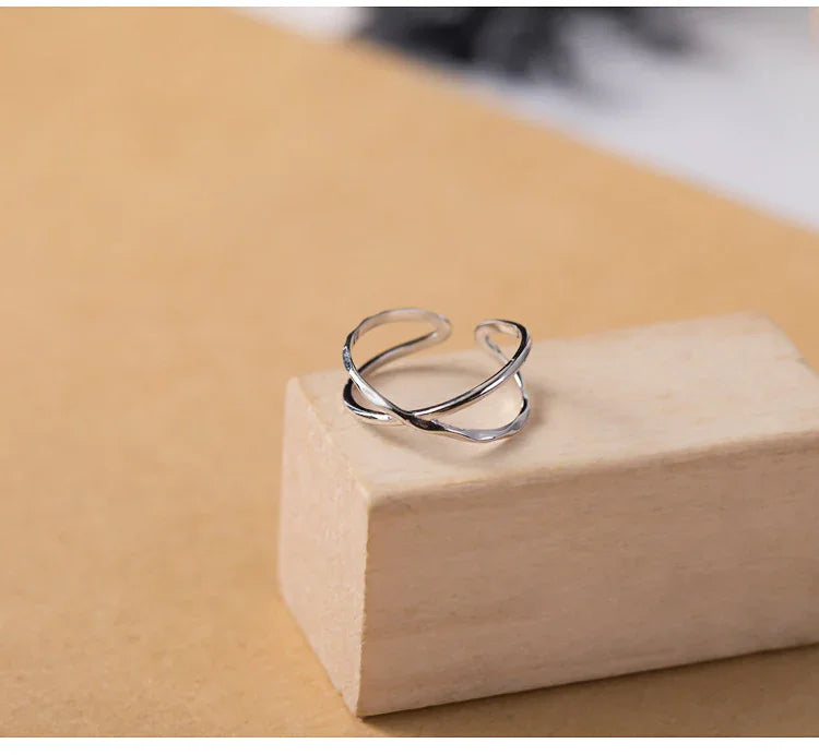 Adjustable Double Line Ring - Elegant Lina Design
