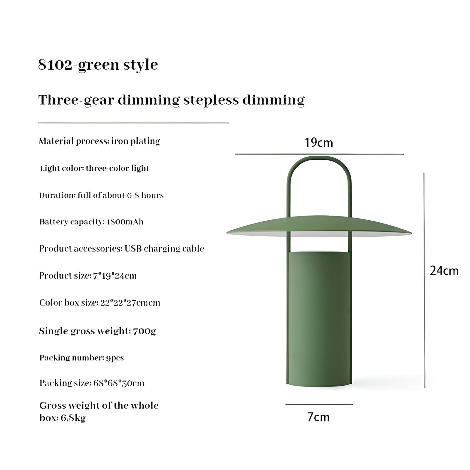 GlowLight Garden Light – Magical LED Table Lamp for Outdoor Use, Water Resistant &amp; Rechargeable