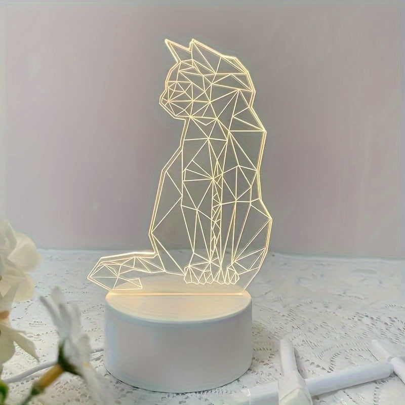 CatGlow Lamp - Modern 3D USB Night Light