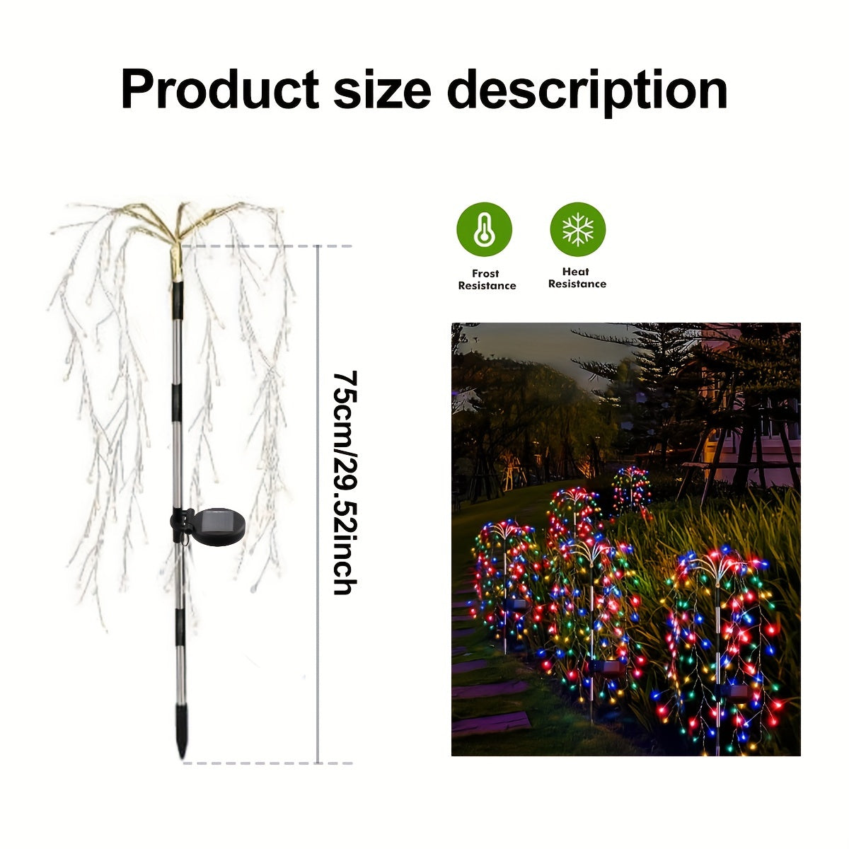 SolarGlimmer - Solar Powered Garden Lamp with 8 Lighting Modes