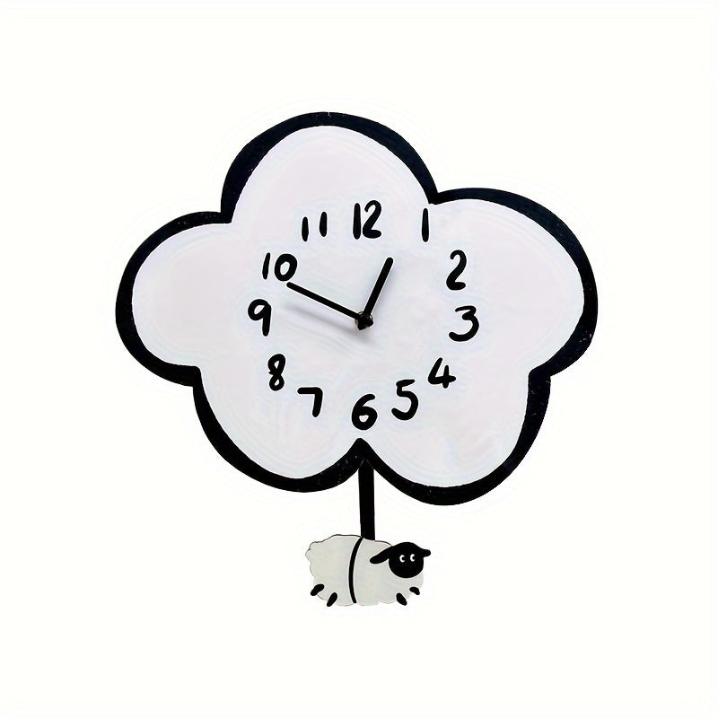 CloudSwing Clock – Swinging Sheep Wall Clock