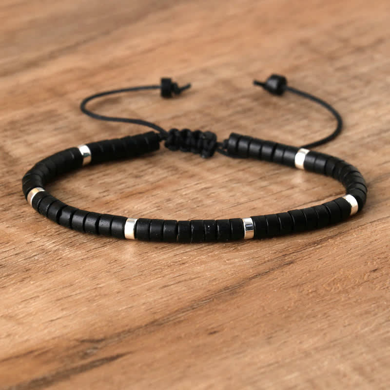 Elegant Braided Bracelet with 2.4 mm Natural Stones - Seraphina Edition 