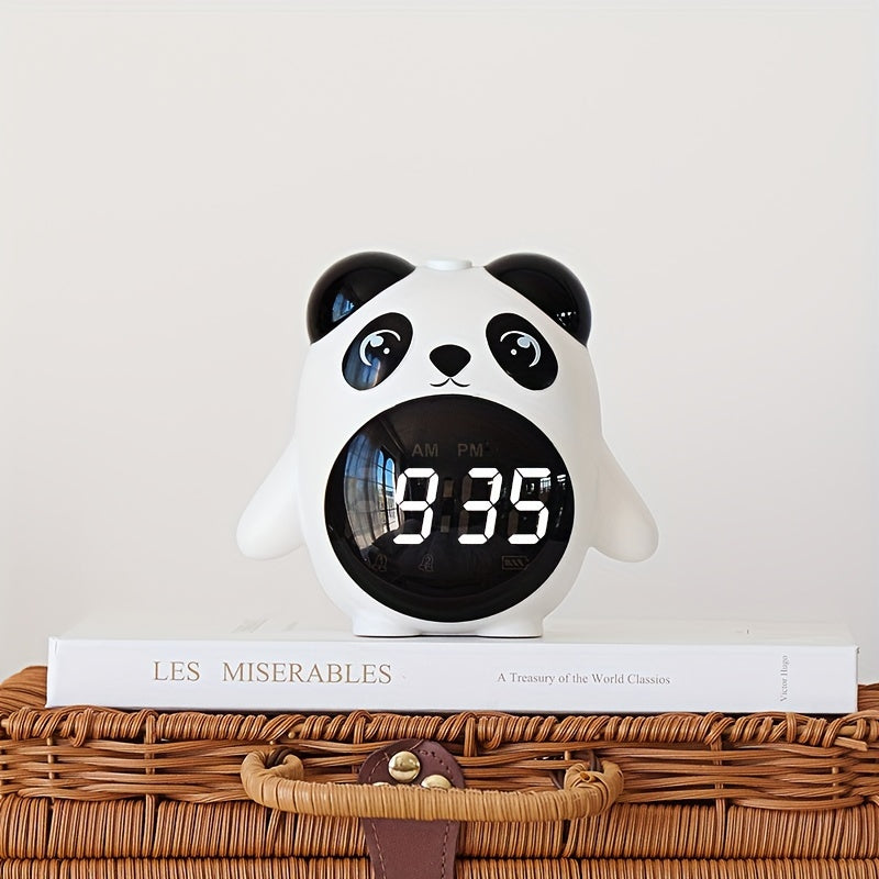 PandaGlow Clock - Cute Rechargeable Alarm Clock with Temperature