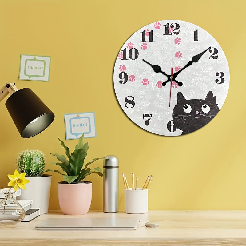 PurrTime Clock – Stylish Quiet Cat for Wall