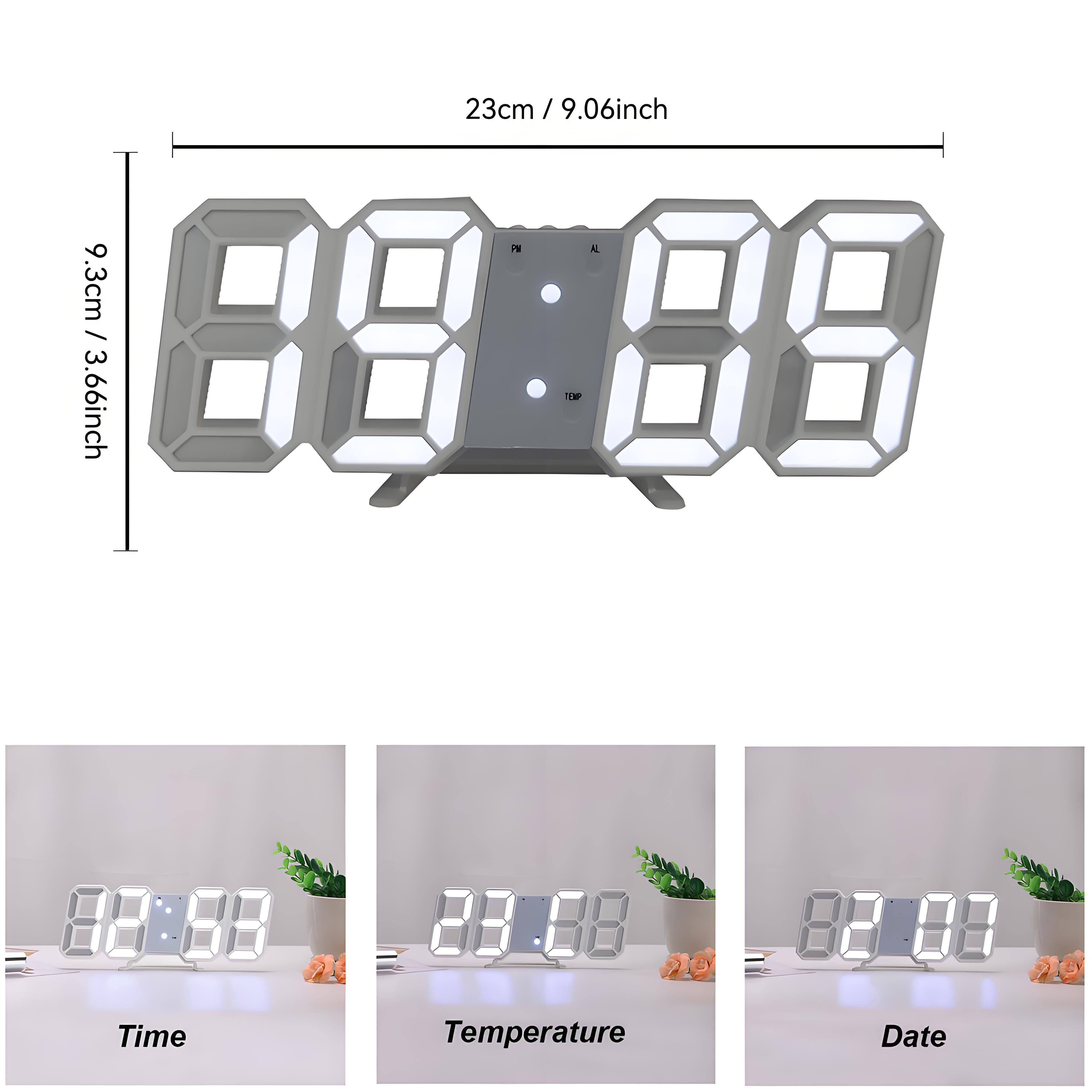 DigiTime Clock – LED 3D Clock with Calendar &amp; Temperature