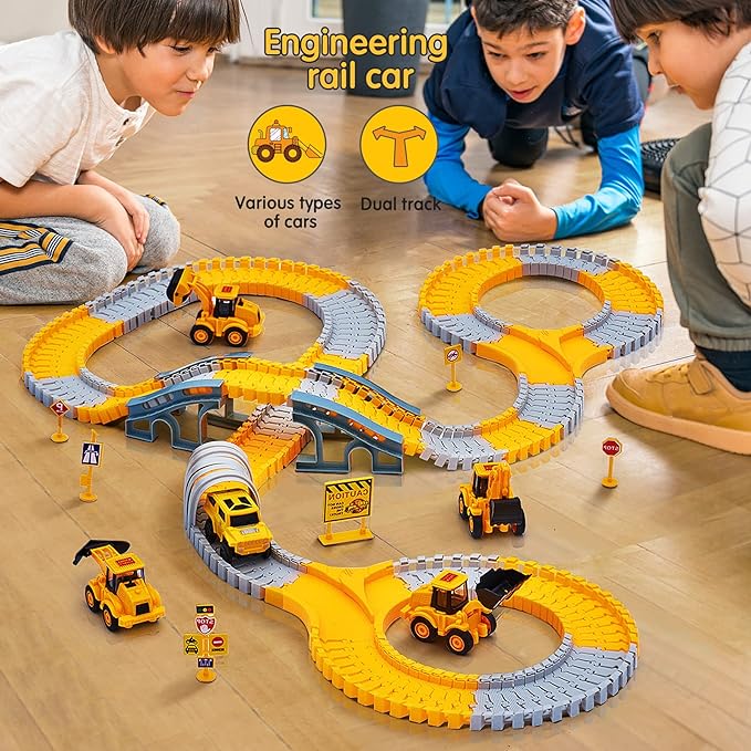 SpeedFlex Track – Flexible Racing Track with LED Vehicles