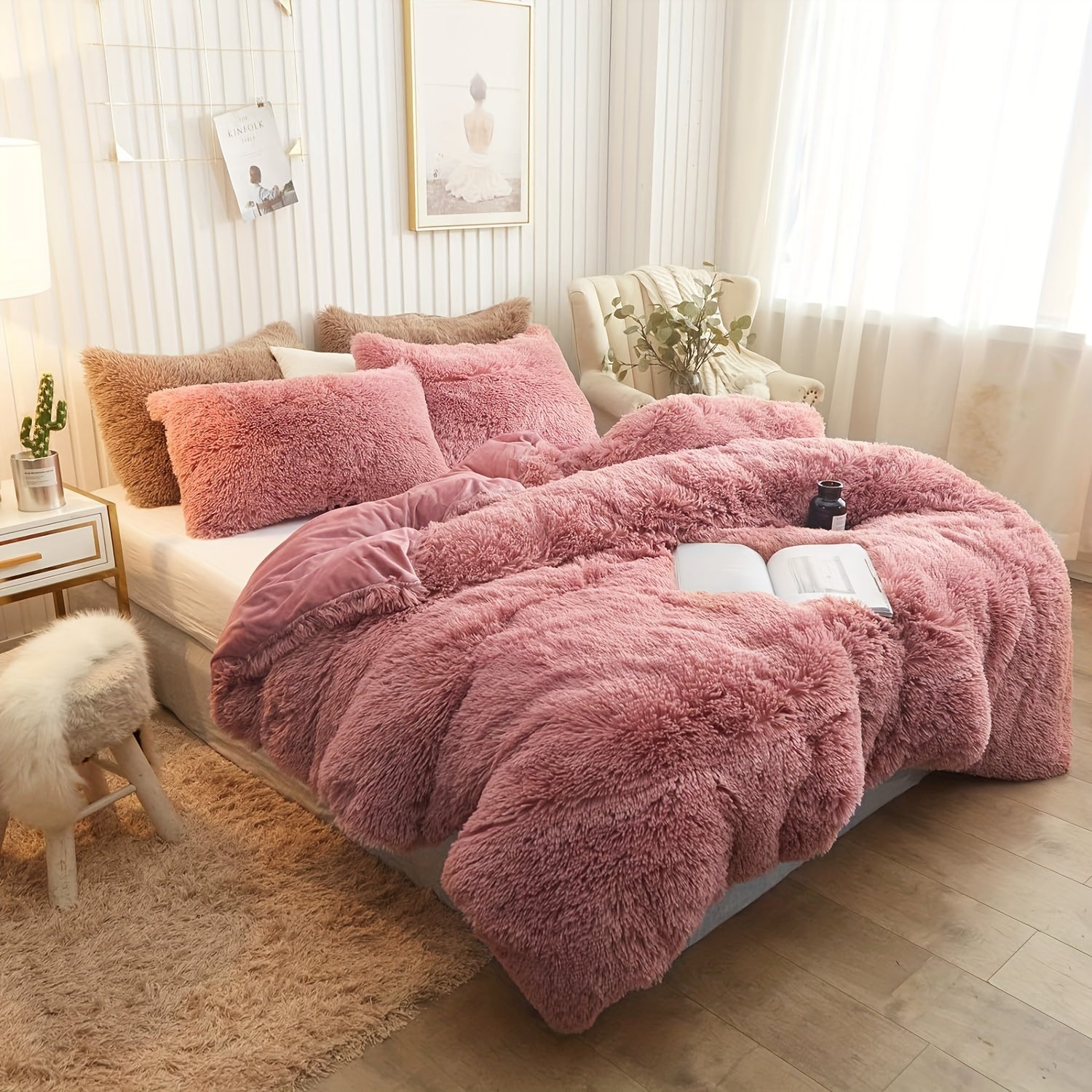 Ultra Plush Plush Bedding Set with Zipper - Luxury &amp; Comfort