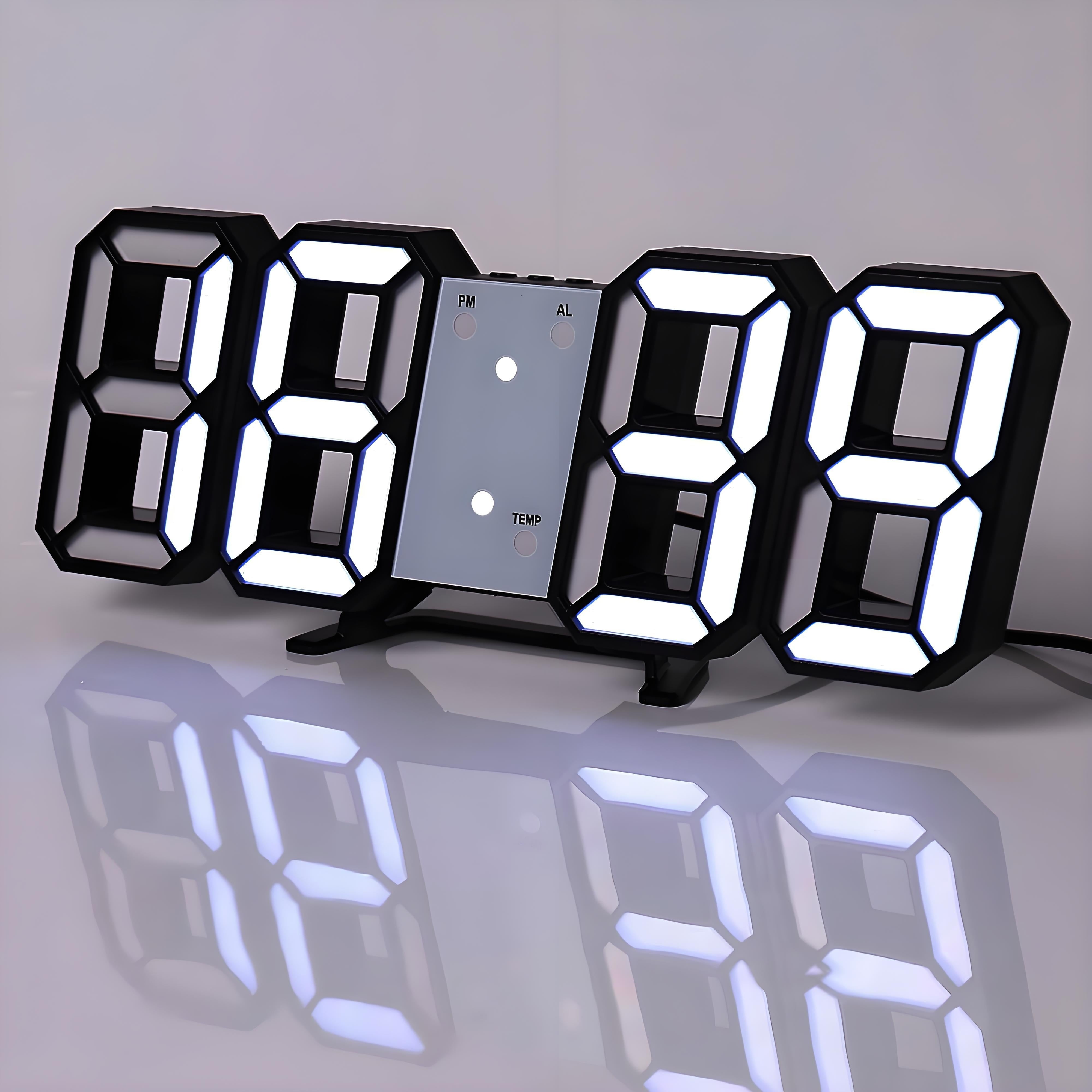 DigiTime Clock – LED 3D Clock with Calendar &amp; Temperature