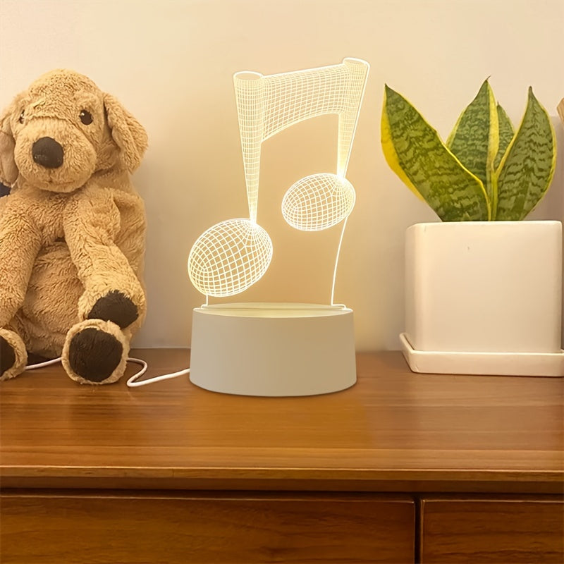 LumiNote - 3D LED Musical Note Night Light