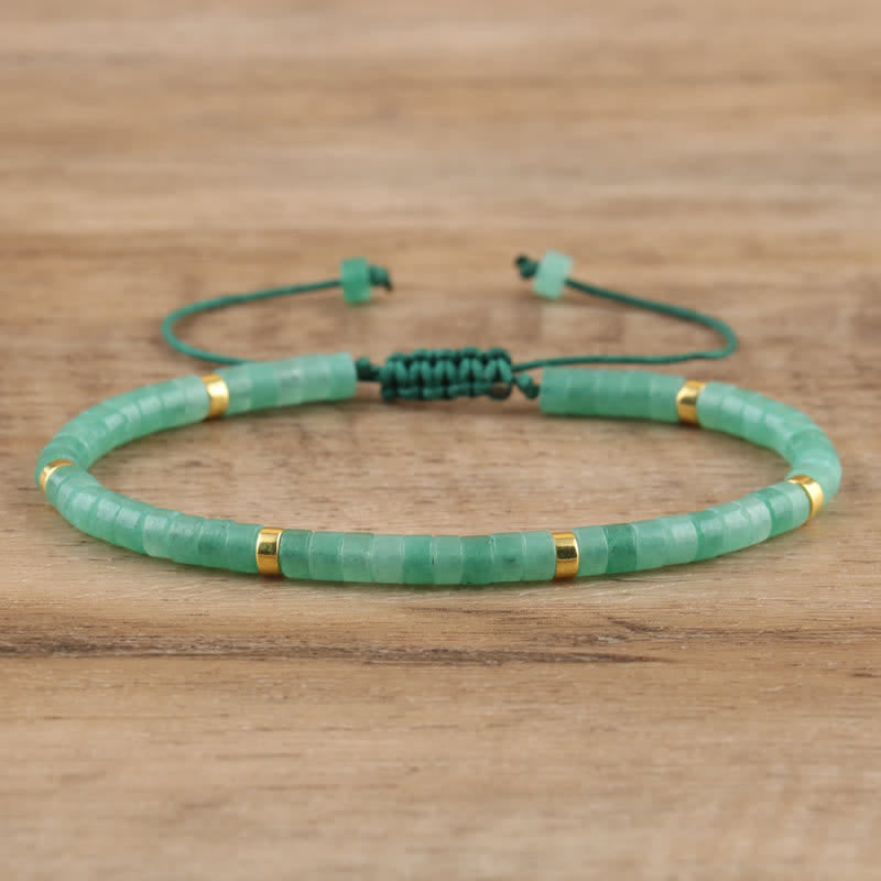 Elegant Braided Bracelet with 2.4 mm Natural Stones - Seraphina Edition 