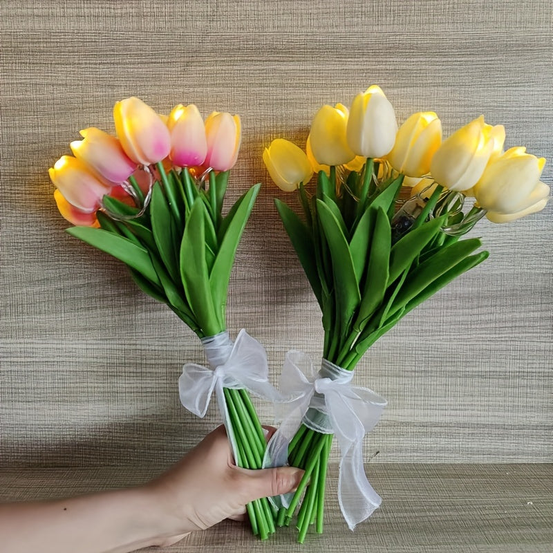 LumiBloom – 10x Tulip LED Table Lamps Bouquet