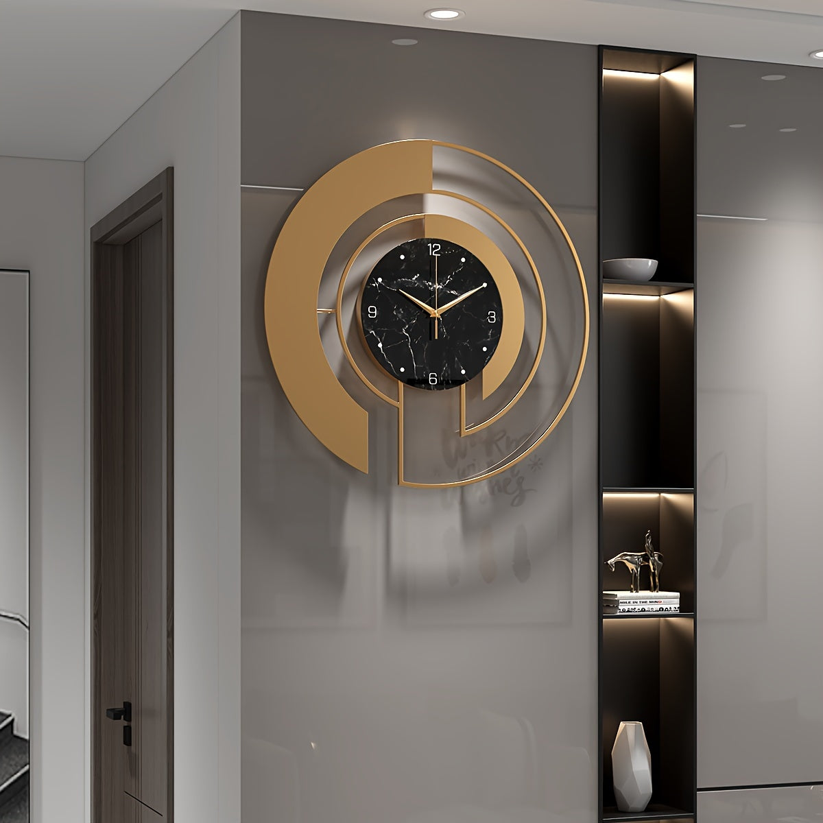 GeoGold Clock - Luxurious Geometric Alarm Clock in Gold