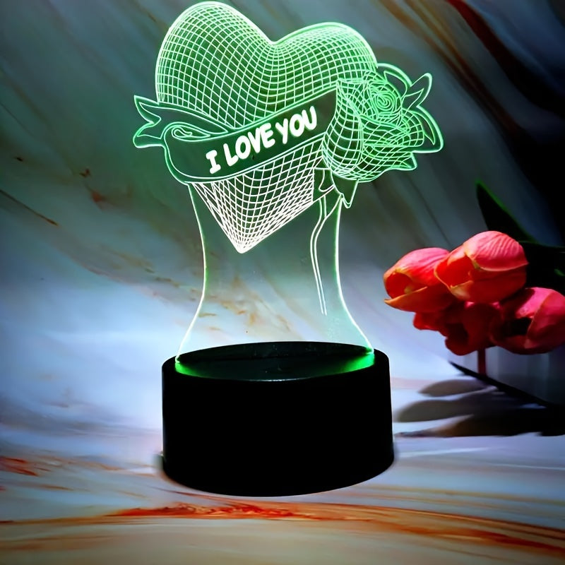 GlowCraft Lamp - 3D LED Illusion with Touch and 7 Colors