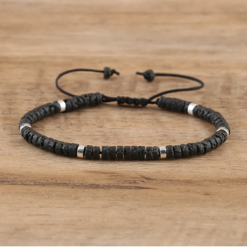 Elegant Braided Bracelet with 2.4 mm Natural Stones - Seraphina Edition 