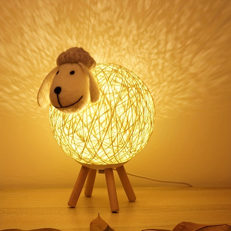 SheepGlow Lampa - Dimbara USB Nattlampa i Fårform