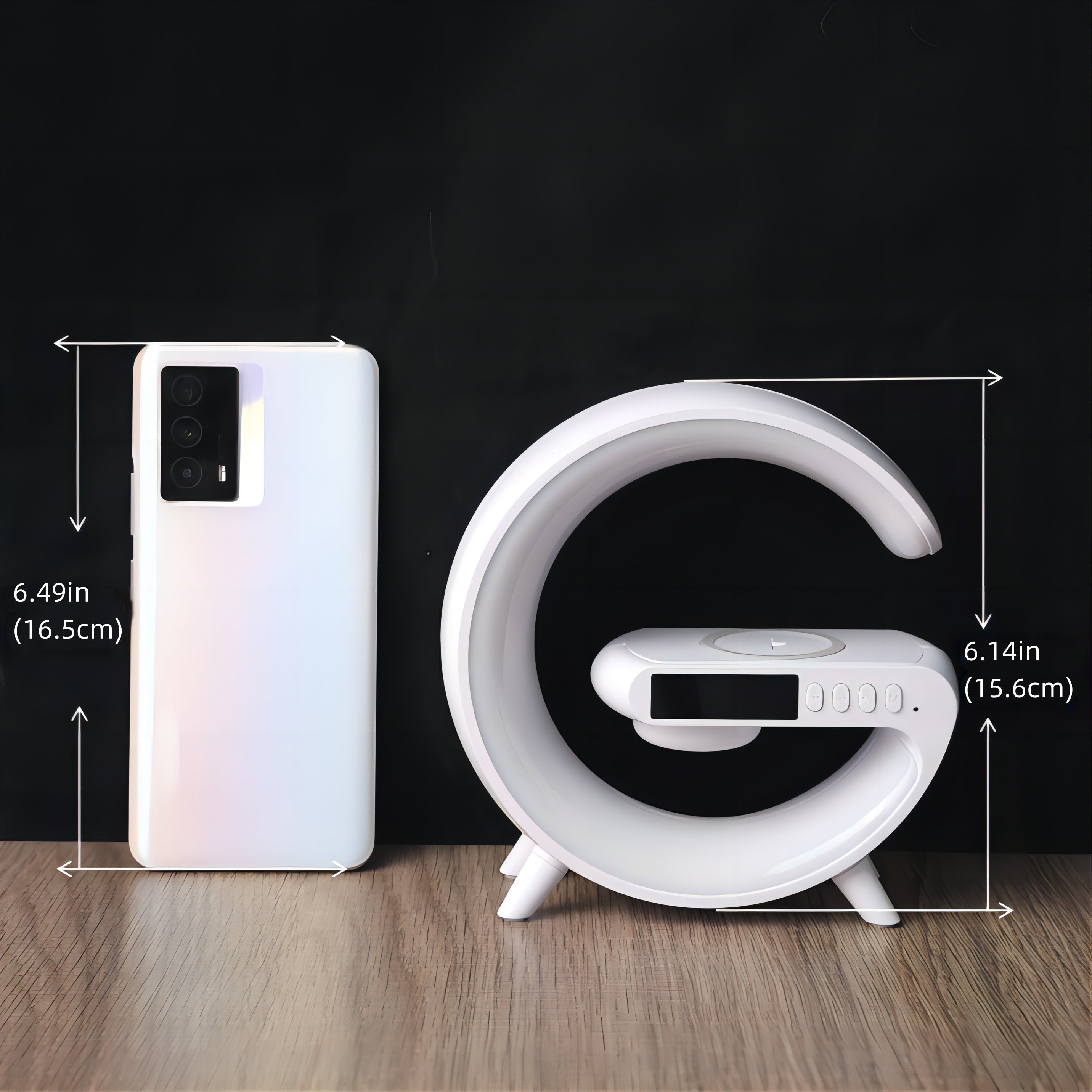 SlimLamp - Minimalist Table Lamp with Alarm Clock and Charging