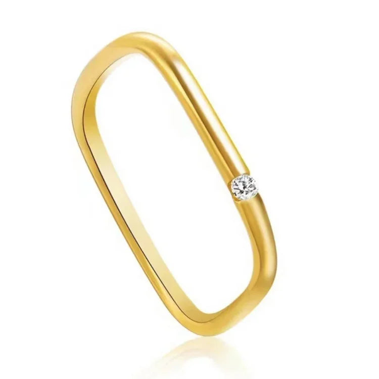 Elegant Minimalist Zirconia Ring - Leona
