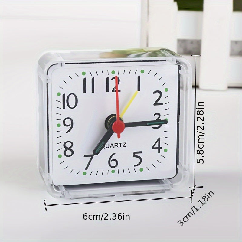TimeSquare – Minimalist White Alarm Clock for Office &amp; Bedroom