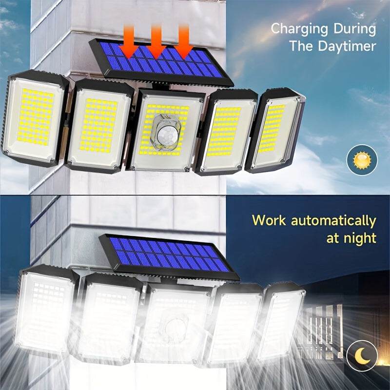 SolarGuard Pro – 5-arm Solar LED Outdoor lighting with Sensor