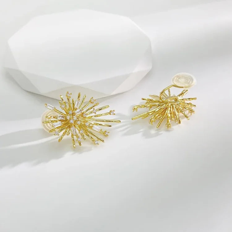 Livia Gold Zirconia Earrings - Radiant Elegance for Every Occasion