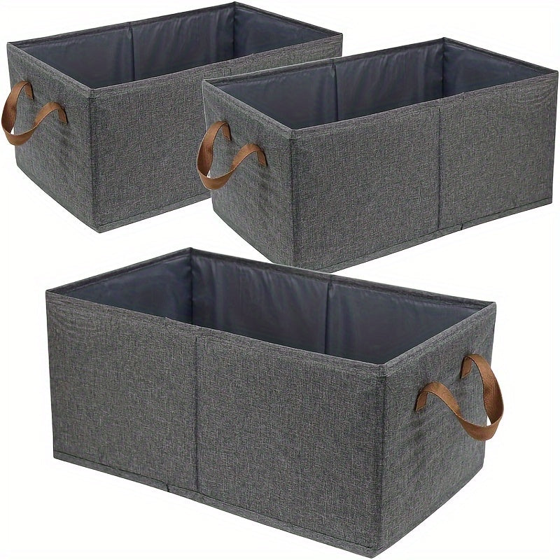 ChicOrganize - Elegant Folding Storage Baskets Set of 3