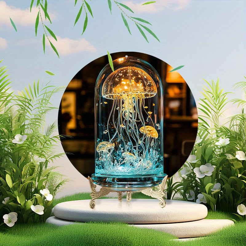 CrystalJelly – Konstnärlig Glaskrabba Lampa