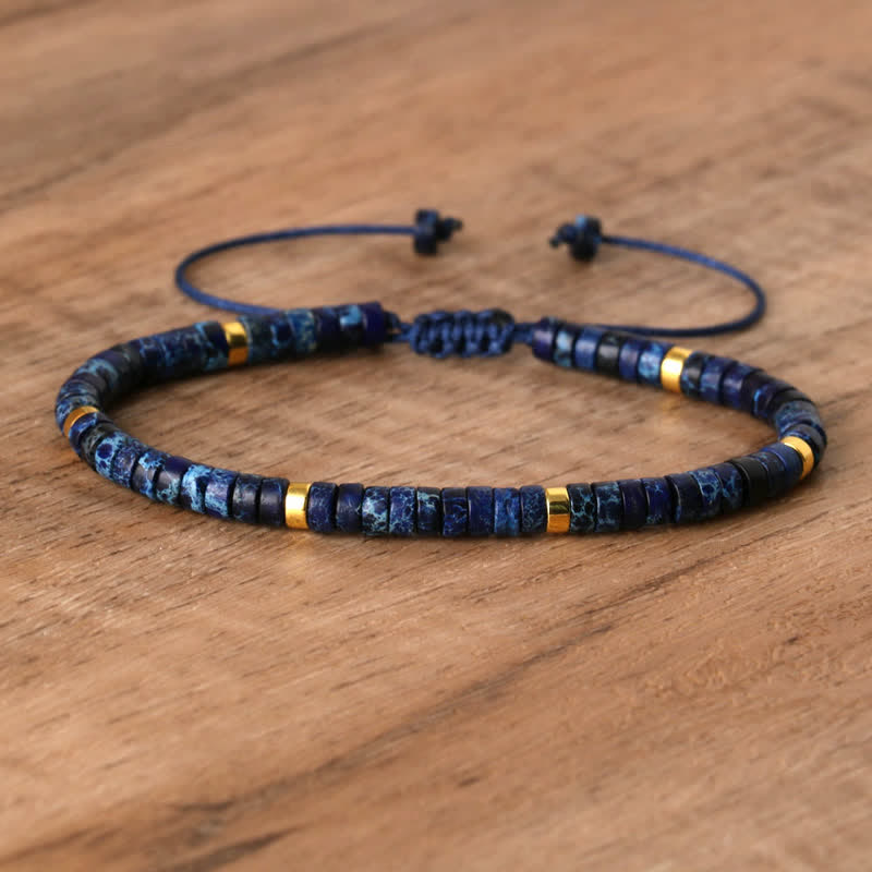 Elegant Braided Bracelet with 2.4 mm Natural Stones - Seraphina Edition 