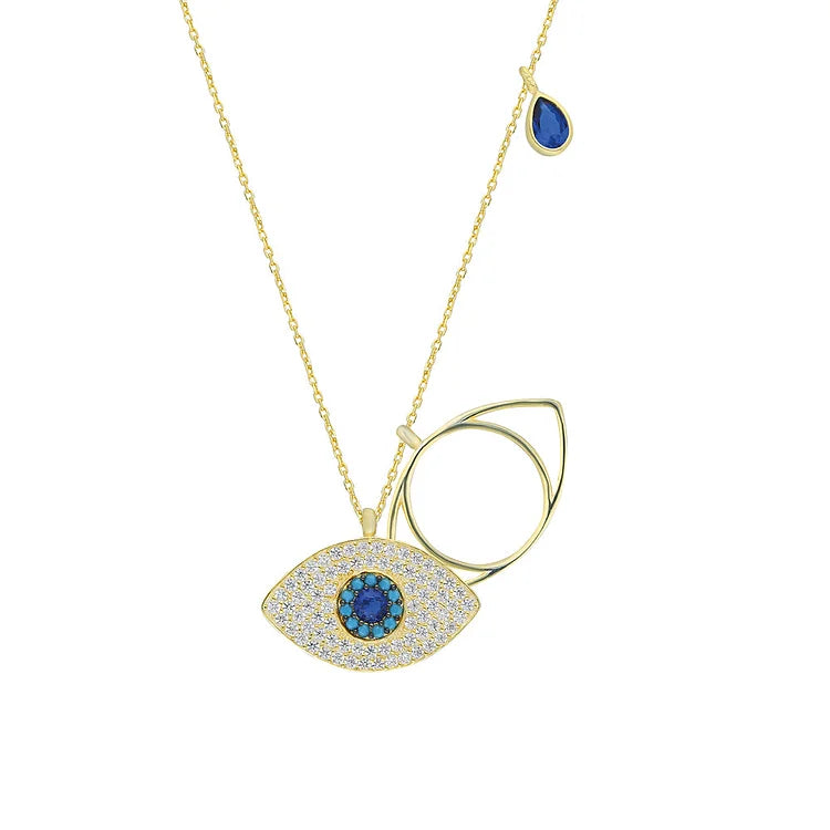 Chic Leyla Necklace with Protective Evil Eye