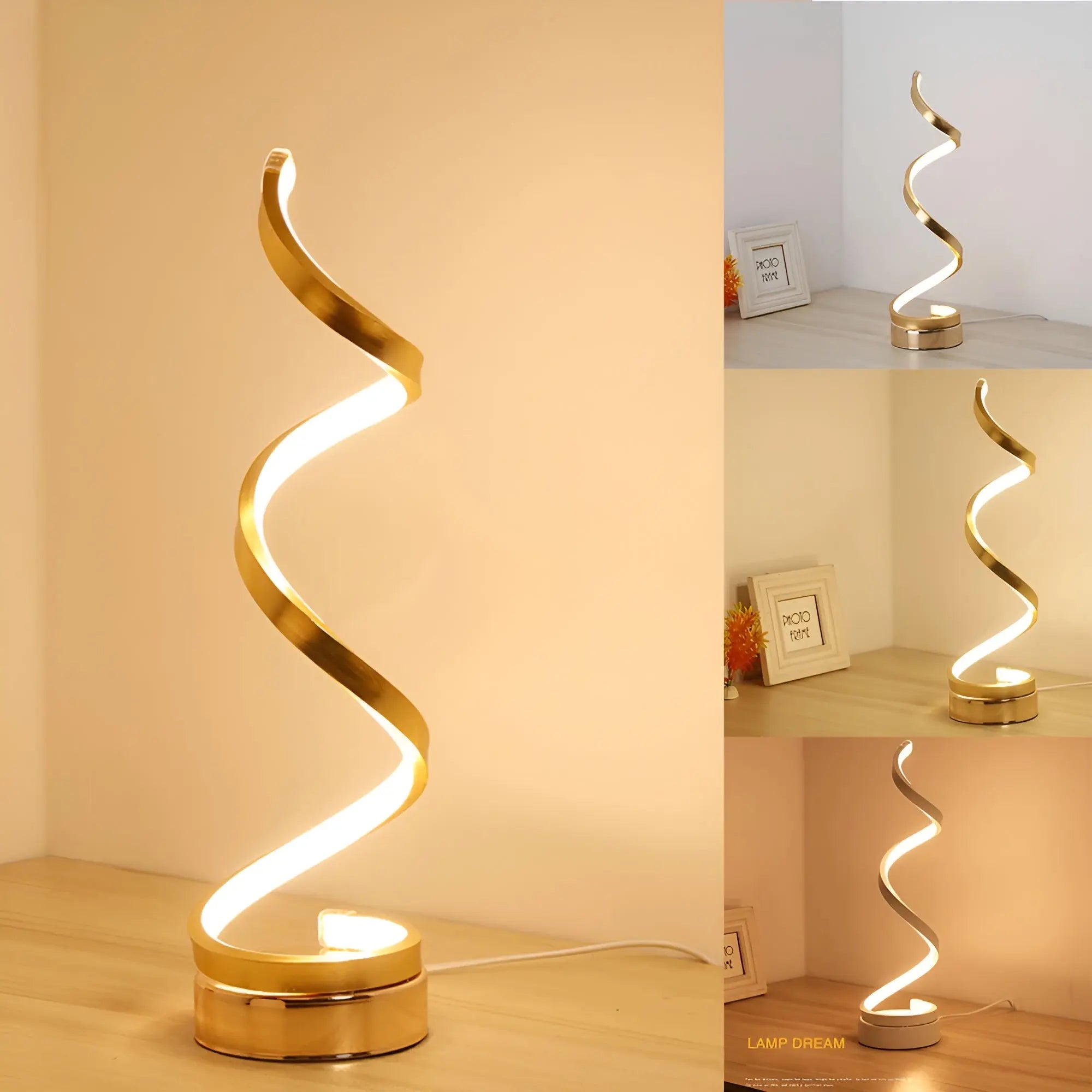 Elegant Spiral Glow LED Desk Lamp – Energy-efficient, Sustainable &amp; Eye-friendly Design 