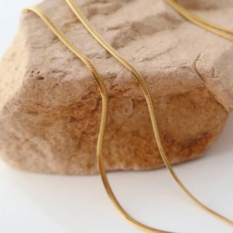 Elegant Slim Snake Necklace - Isis