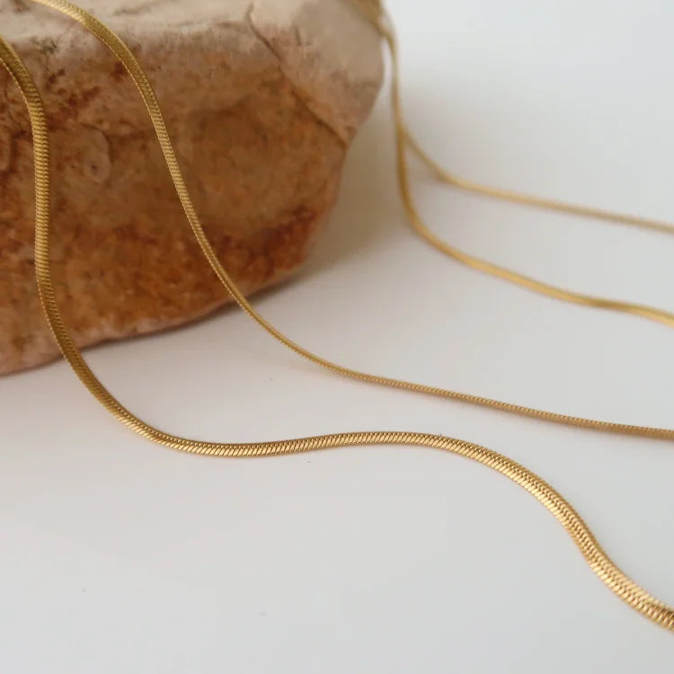 Elegant Slim Snake Necklace - Isis