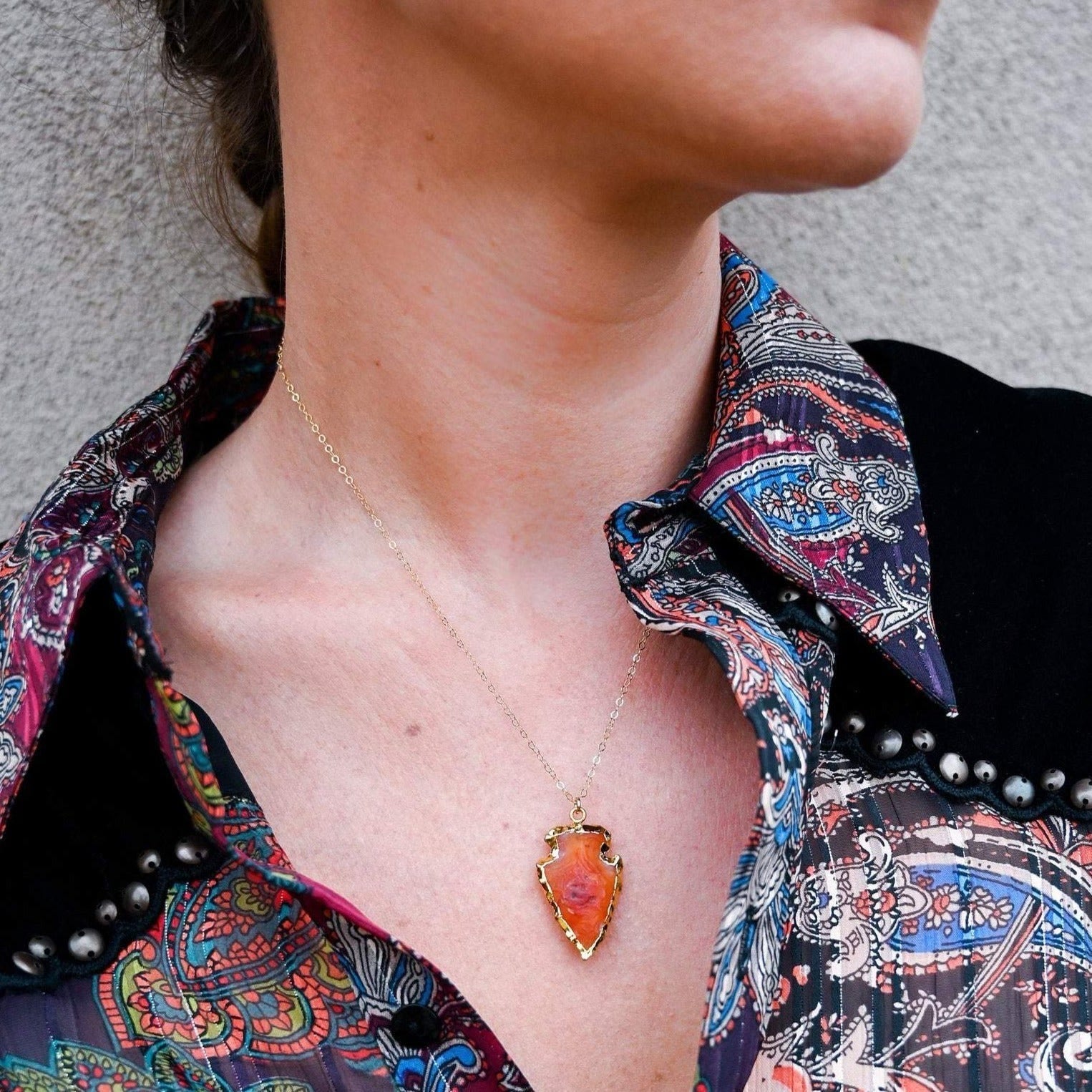 Beautiful Aeliana Natural Coral Crystal Lace Necklace