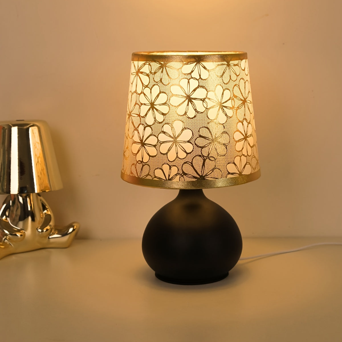RetroLamp – Scandinavian Fabric Table Lamp with USB