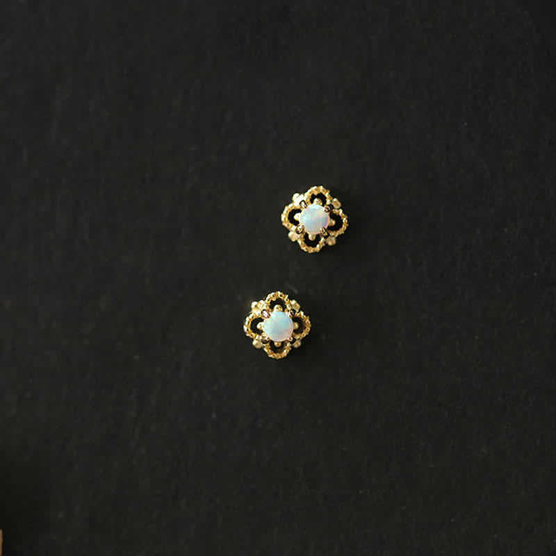 Charming Vintage Earrings with Opal - Seraphina Collection 