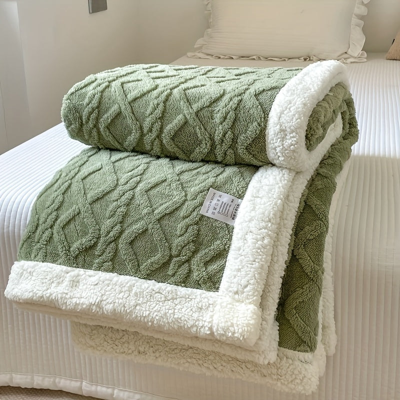 Stylish Reversible Fleece Blanket for Ultimate Comfort and Warmth