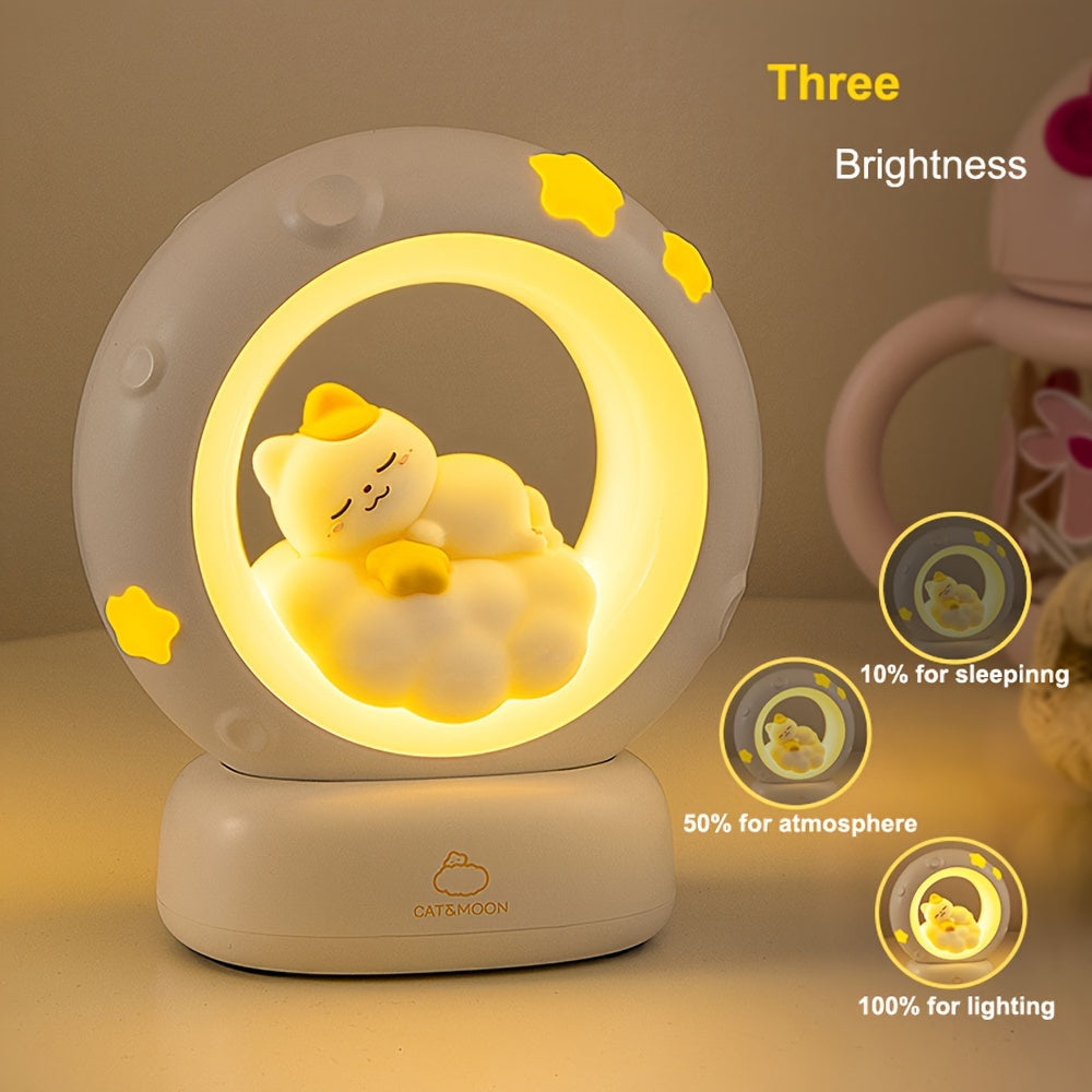 SleepyCat Lampa - Dimbart USB Katt Nattljus