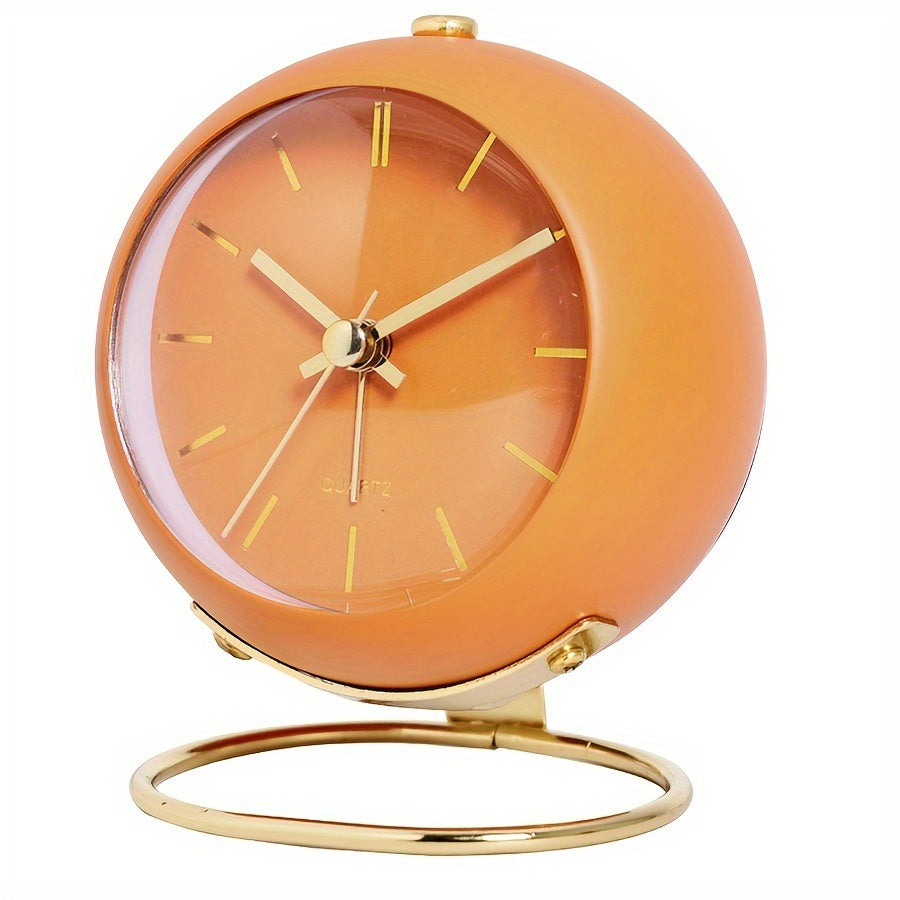 EleganceTime - Luxurious Quartz Alarm Clock in Metal Design