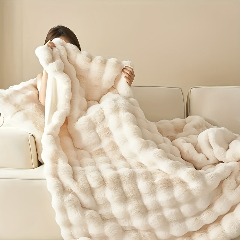 Elegant Rabbit Fleece Blanket - Luxurious and Durable