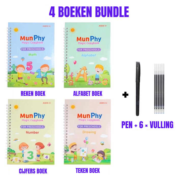 ScribbleJoy Book - Reusable Educational Writing Book for Children